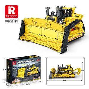 Reobrix 22001 Engin mécanique D11 <span class=keywords><strong>Bulldozer</strong></span> Grue Camion Électrique en Plastique RC Briques Jouets Ensembles de Blocs de Construction pour Enfants - Product Image 4