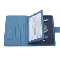 Dompet Paspor Kulit PU Premium Anti Air, Tempat Kartu, Dompet Perjalanan, Pemblokir RFID, Penutup Magnetik untuk Pria