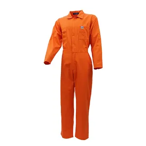 NFPA2112 Wholesale Cotton Fire Retardant Coverall Stretch Waistband Workwear Safety Uniform with Overall FR Working Uniform
