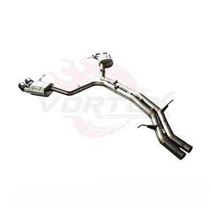 ท่อไอเสีย Vortex Raw Finish Ti Valvetronic สำหรับ Porsche Macan GTS 2.9L Twin-Turbo พร้อมปลายท่อคาร์บอนด้านสีดำสี่อัน - Product Image 3