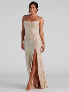 Vestido de fiesta de lentejuelas europeo y americano de verano, nuevo y popular, vestido de lentejuelas para discoteca, vestido sexy con cola de pez - Product Image 1