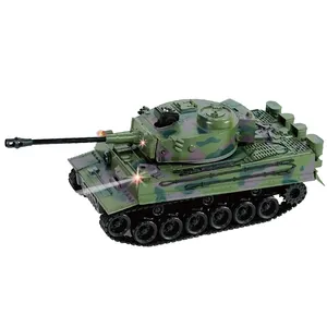 도매 Tiktok 시뮬레이션 독일 호랑이 탱크 2.4G 빛과 발사 BB BombSmall 탱크 미니어처 1/18 Rc 장난감 탱크
