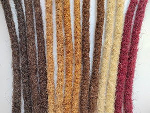 Extensions de <span class=keywords><strong>dreadlocks</strong></span> en cheveux humains 100 % faits à la main, bouclés afro 1B, pour vente en gros - Product Image 5