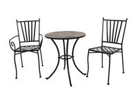 Ensemble de table et chaises de jardin en mosaïque de fer, résistant aux intempéries, moderne, élégant et de dernière génération pour hôtel