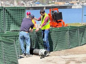 Kiểm soát lũ rào cản Vụ Nổ tường chất lượng cao mạ kẽm chu vi quốc phòng Tường An ninh hàng rào hàng rào phòng thủ - Product Image 5