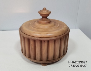 Nouvelle Arrivée Boîte de Rangement Artisanale en Bois Multifonctionnelle avec Couvercle, Style Ferme, pour Décoration Intérieure - Product Image 1