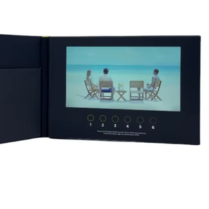 2026 Custom Made Personalised Greeting Card 4 Inch Led Invitation Video Brochure for Wedding Happy Birthday Gift Lcd Video Book