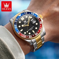 Jam Tangan Pria OLEVS 3610 Tali Baja Anti Air Original Jam Quartz Pria Fashion Mewah Kalender Dial Besar