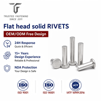 Rivets plats personnalisés TianFang pour assemblages de charnières de meubles, en acier inoxydable brossé, conception OEM ODM et approvisionnement en gros