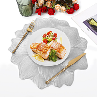 Set de table texturé en forme de fleur, motif tournesol, accessoires créatifs pour la maison, set de table en PVC résistant à la chaleur, réutilisable, en plastique
