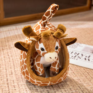Vendita calda creativa di tigre bianca bambino giraffa <span class=keywords><strong>leone</strong></span> e nido di leopardo simulazione animale bambola <span class=keywords><strong>peluche</strong></span> morbido giocattolo regalo per bambini - Product Image 5