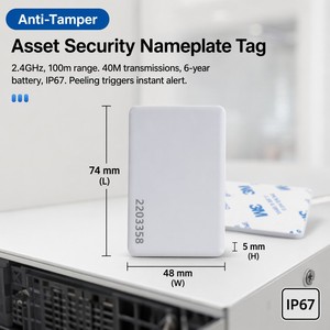 Etiqueta RFID Anti-Manipulación de 2.4GHz para Activos, Alcance de 100m, Alarma de Bloqueo, 6 Años de Duración, IP67, 5mm, para Monitoreo de Seguridad de Equipos de Alto Valor - Product Image 1