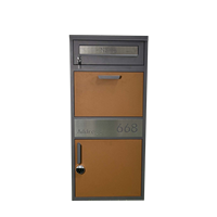 Boîte de livraison de colis autoportante en acier, grande, démontable, résistante aux intempéries, avec revêtement en poudre, compartiment de rangement sécurisé verrouillable