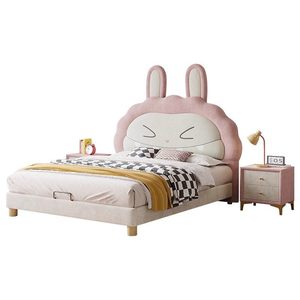Cama de Madera para Niñas, Diseño de Animales Bonitos y Cómodos, Juego de Dormitorio para Adolescentes, Cama en el Dormitorio - Product Image 3