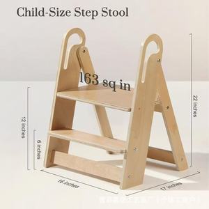 Tabouret surélevé en bois pour enfants, couleur bois naturel, avec accoudoirs, pour salle de bain, 2-4 ans - Product Image 4