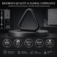 Haltères triangulaires ergonomiques en silicone personnalisables avec logo pour yoga, pilates, entraînement à domicile et musculation – Service de conception gratuit inclus