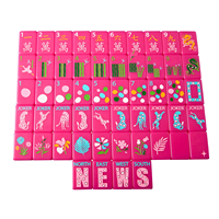 Fichas de Mahjong Americanas de Acrílico Grabadas de Lujo - Juego Completo de 160 Piezas Ludo