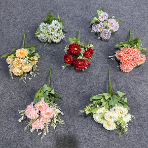 Peinture à l'huile, pivoine, fleurs artificielles, fleurs en soie, bouquet de simulation, décoration de la maison, accessoire photo - Product Image 2