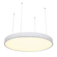 Lustre led rond noir à gradation, usine de chine, luminaire de plafond en aluminium, lumière suspendue pour panneau de réception de l'entreprise, 900mm
