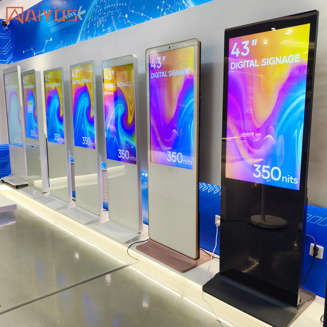 32-85inch Touch Screen Kiosk Indoor FHD LCD Smart Advertising Display Players Floor Stand Digital Signage and Displays
