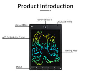 <span class=keywords><strong>Tablette</strong></span> d'écriture numérique LCD de 8,5 pouces, tableau à <span class=keywords><strong>dessin</strong></span>, écran numérique, bloc-notes électronique pour l'apprentissage du <span class=keywords><strong>dessin</strong></span> des enfants - Product Image 6