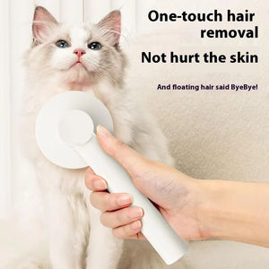 Peine para mascotas de acero inoxidable y plástico de estilo moderno para el cuidado de perros y gatos, depilación y masaje - Product Image 2