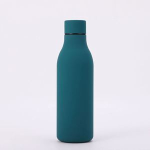 350ml 500ml 650ml Vacuum Small Mouth <b>Bottle</b> with Elastic Silicone Handle, Portable Sports Cup for Hiking and Vehicle Use - Product Image 3