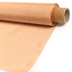 Venta al por mayor 99.9% <span class=keywords><strong>RFI</strong></span> Blindaje 80 100 200 Micron Tela de malla de alambre de cobre Tejido holandés Transferencia de calor rápida Malla de alambre de cobre rojo - Product Image 2