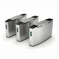 JSD-Y10 Automatic Security Flap Barrier Double-Motor Turnstile Access Control System Speed Gate for Metro Station