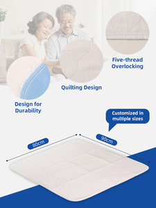 Bán Buôn Lớn Chăn Dệt Kim Đồng Bằng Không Thấm Nước Cao Su Miễn Phí Underpads Máy Có Thể Giặt Miếng Đệm Giường Bảo Vệ Tấm Người Lớn - Product Image 2