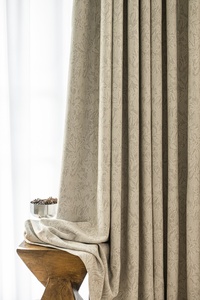 Tela de Cortinas Plisadas en Forma de S Personalizadas, Novedad, con Estampado de Alta Opacidad en Color Blanco Crema y Diseño Floral para Dormitorio y Sala de Estar - Product Image 5