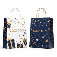 Sacs cadeaux en papier artisanal écologique personnalisés avec logo, poignées en ruban, finition de laminage aseptique, pour la restauration rapide