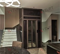 Ascenseur domestique AS1735 400 kg, monte-charge latéral à la dalle de plancher avec gaine en verre