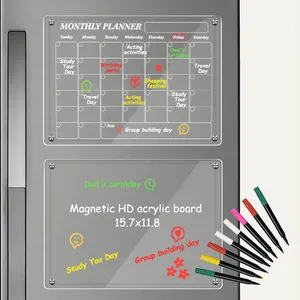 Magnetisches Acryl-Trocken lösch brett für Kühlschrank Acryl-Schneide brett für Esszimmer Weißes Message Board