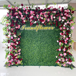 8ft X 8ft Custom 5D Silk and Plastic Flower <strong>Wall</strong> Backdrop Roll-up Wedding Floral Arrangements Floral <strong>Wall</strong> <strong>Decoration</strong> - Product Image 4