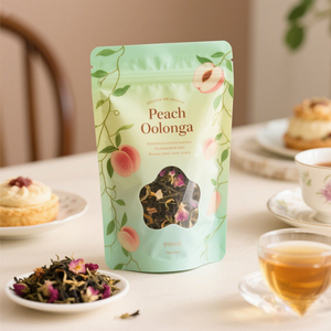 ODM accetta su misura a prova di odore Stand up Pouch con finestra sagomata per la pesca bianca Oolong povero bustina di tè - Product Image 2