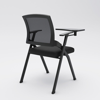 Chaises de conférence pliantes réglables avec panneaux en maille plastique pour salle de réunion, tableau d'écriture et tablette, chaise de formation pour ordinateur