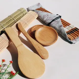 Kit de moldes para enrolar sushi, formas de bambu natural para enrolar sushi