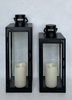 Lanterne avec bougie LED en forme de pilier, cadre arqué vintage, porte-bougie suspendu ou à poser pour la décoration de la maison, des mariages et des fêtes en extérieur