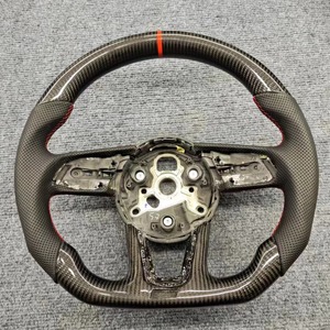 Volante de Cuero y Fibra de Carbono para Audi S6 S7 A4 <span class=keywords><strong>A5</strong></span> A6 A7 Q3 Q5 A3 S3 S8 R8, Accesorios para Automóviles en Oferta, Volante para Auto - Product Image 5