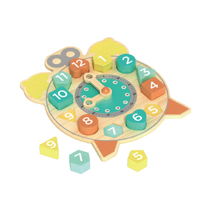 Orologio in Legno Giocattolo per Bambini per <span class=keywords><strong>Imparare</strong></span> il Tempo, <span class=keywords><strong>Numeri</strong></span>, Forme e Colori - Gioco di Abbinamento - Product Image 3