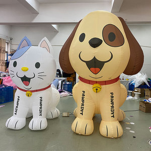 広告のためのLED照明動物の形のインフレータブル犬と猫のモデル