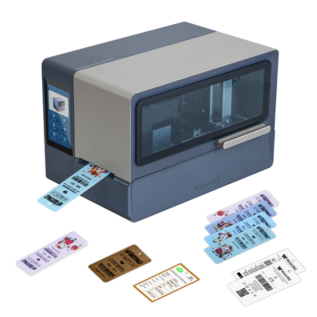 MASUNG MS-CH650 300DPI Thermal Transfer Clothing Tag Printer, Automatic Paper Hang Tag Printer for Garment Price/Wash Care Label