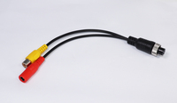 Adaptateur Convertisseur Multiprise 4 Broches Aviation Mâle/Femelle vers RCA AV Femelle DC pour Moniteur de Caméra de Recul de Voiture