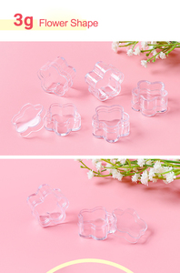 Nouvelle tendance forme d'étoile 3ml 3g en forme de fleur de coeur 4ml 4g Mini boîte à dragées en plastique conteneur boîte de rangement de crème pour le visage sucrée pots - Product Image 3