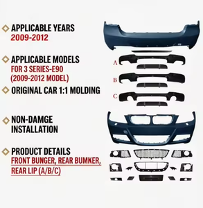 Kit de Carrocería MT para BMW Serie 3 E90, Actualización Posterior, Juego de Parachoques Delantero y Trasero, Instalación con Pernos, Compatible con Modelos 2009-2012, Juego Completo - Product Image 1