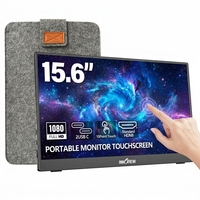 InnoView 15,6 Zoll Tragbarer Externer Touchmonitor USB-C 10-Punkt-Touchscreen Ultraflacher Reise-Bildschirm