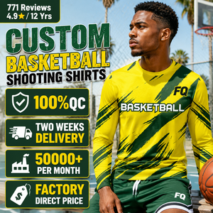 FQ Sublimatie Basketbal Schietshirt Op Maat Bedrukt Basketbalshirt Met Lange Mouwen Trainingsshirt Off-Field Schietkleding - Product Image 1