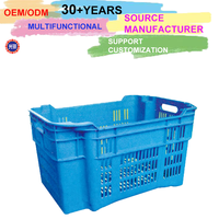 Caisses en plastique recyclables de conteneur se pliant pour le stockage d'agriculture de boîte de chiffre d'affaires de légumes et de fruits