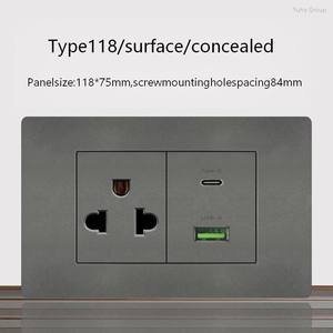 Enchufe de Pared Tipo 118 para Tailandia/Estados Unidos/Universal USB/Tipo-C con Interruptor de Luz, Estándar Americano - Product Image 6